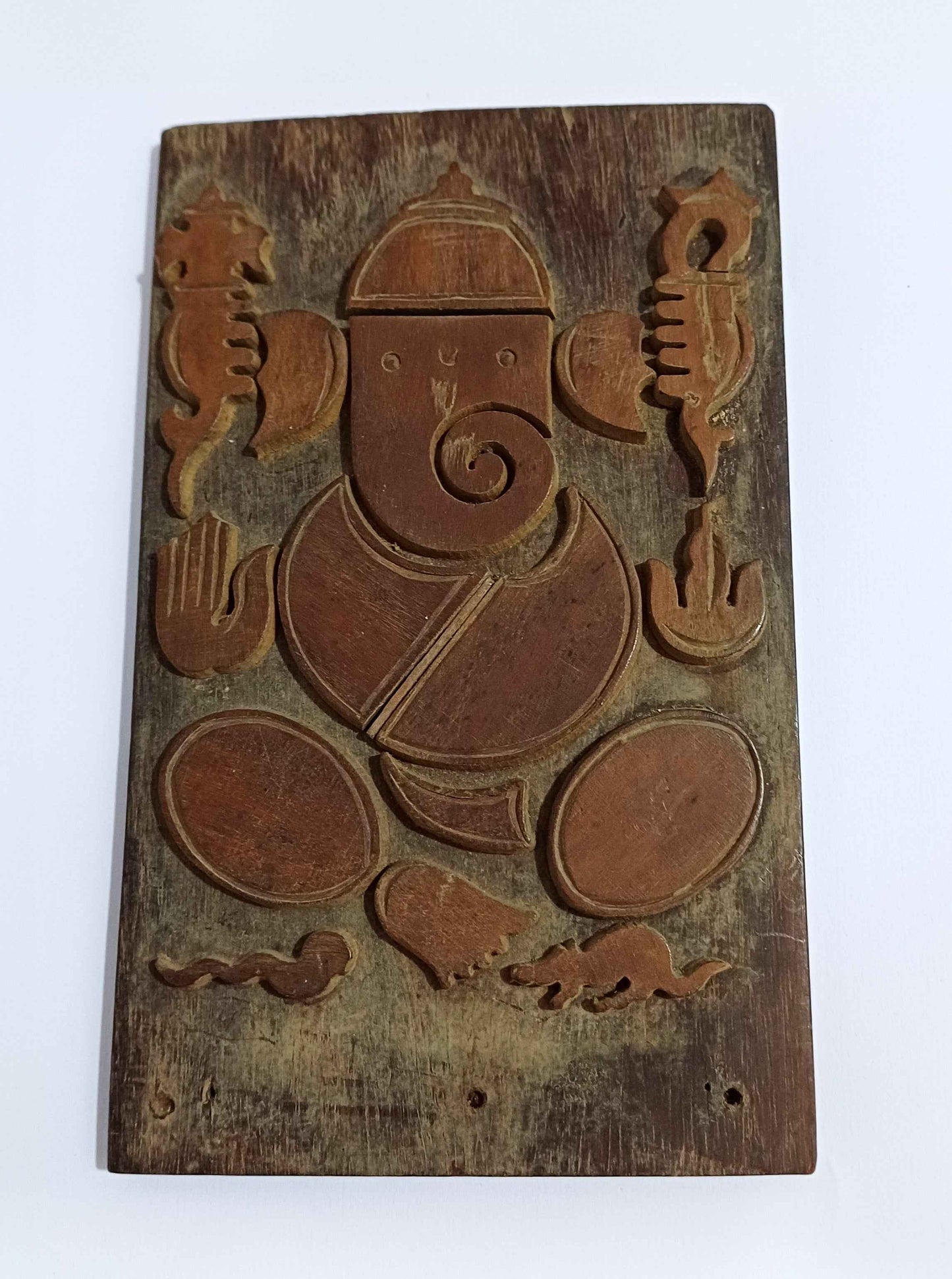 Rare Antique Handcraved Wooden Lord Ganesha with Rat Snake At Feet WATCH VIDEO