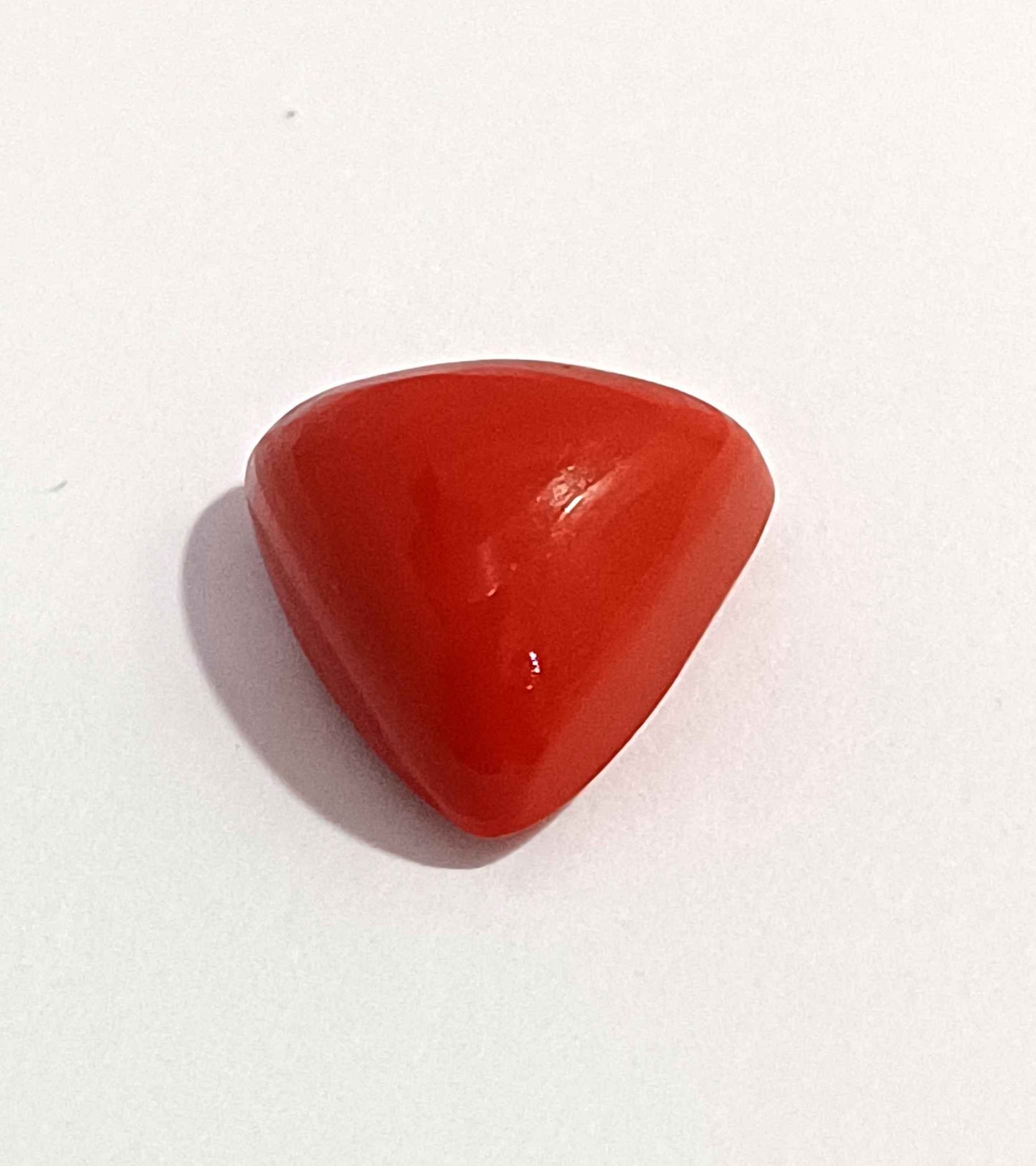 6.33 Cts Coral Natural Italian Gemstone Triangle Cabochon 12.2*12 MM CL17