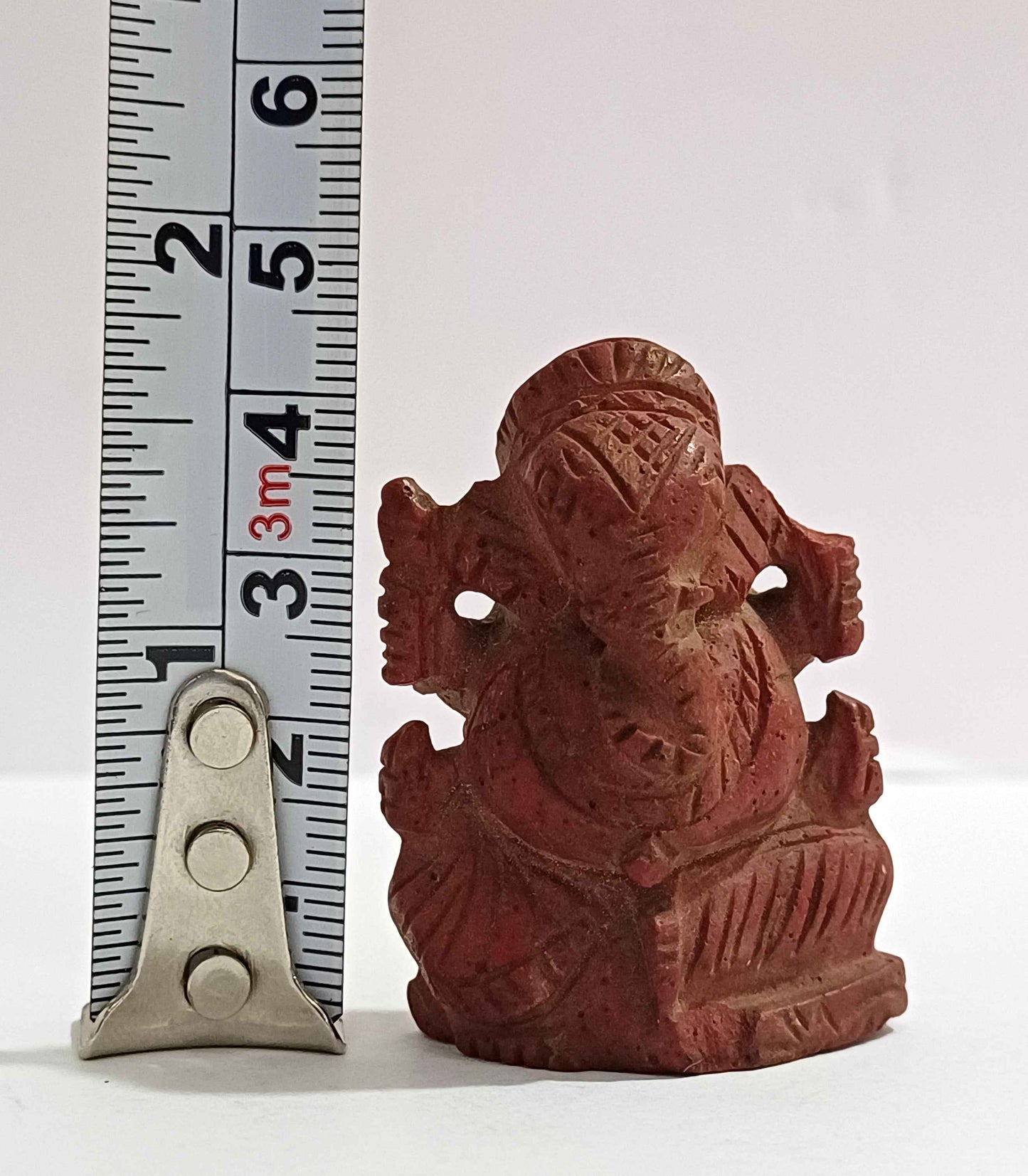 Antique Lord Ganesha Siddhi Vinayak Right Trunk Coral Carving Idol WATCH VIDEO