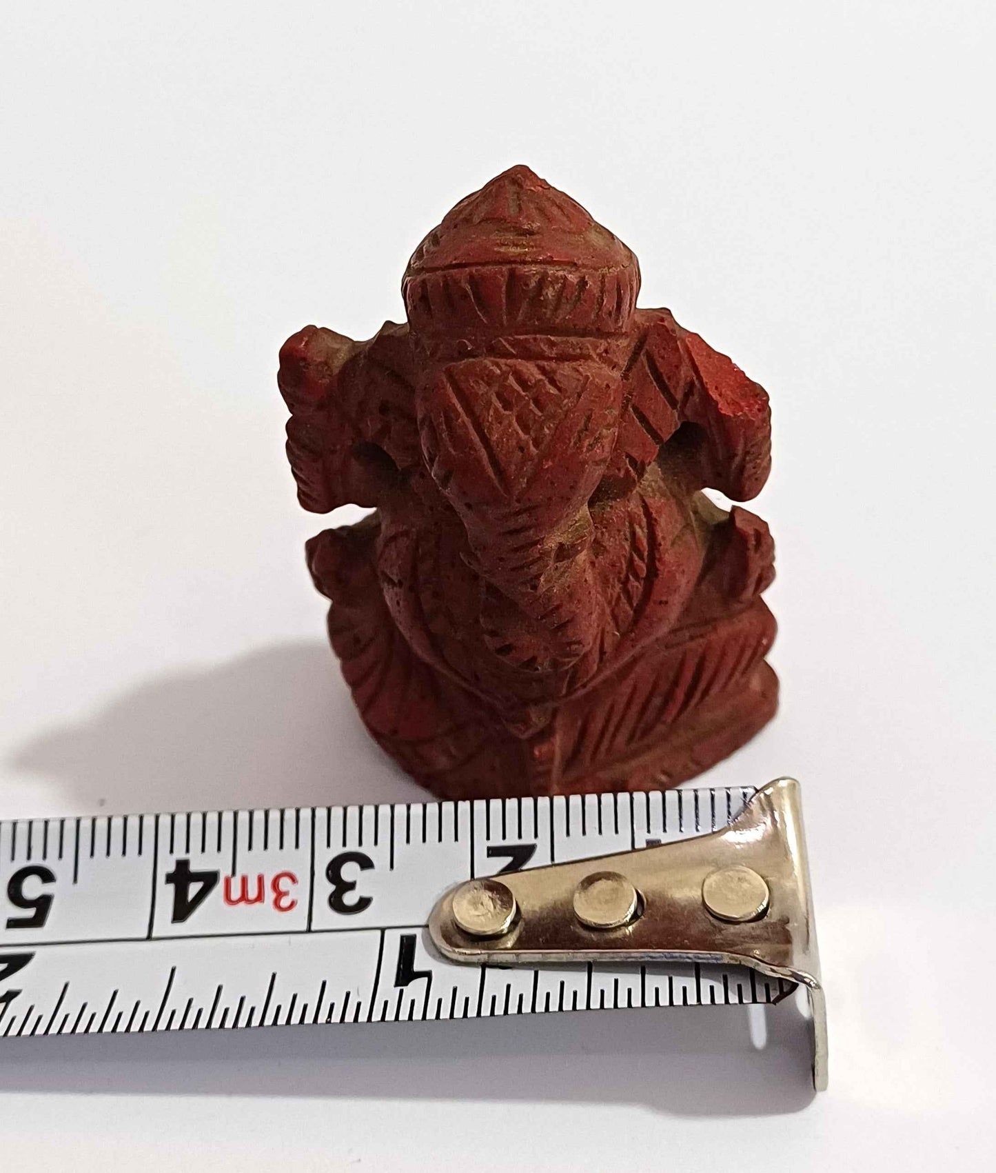 Antique Lord Ganesha Siddhi Vinayak Right Trunk Coral Carving Idol WATCH VIDEO