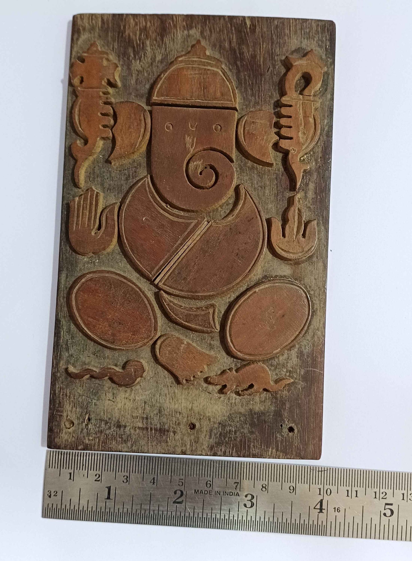 Rare Antique Handcraved Wooden Lord Ganesha with Rat Snake At Feet WATCH VIDEO