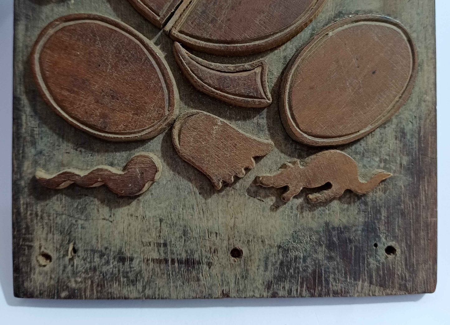 Rare Antique Handcraved Wooden Lord Ganesha with Rat Snake At Feet WATCH VIDEO