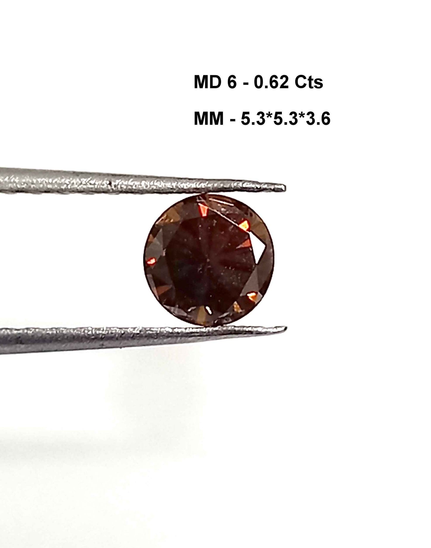 Moissanite Diamond 0.62 Cts Natural Round Cut 5.3*5.3 MM MD6