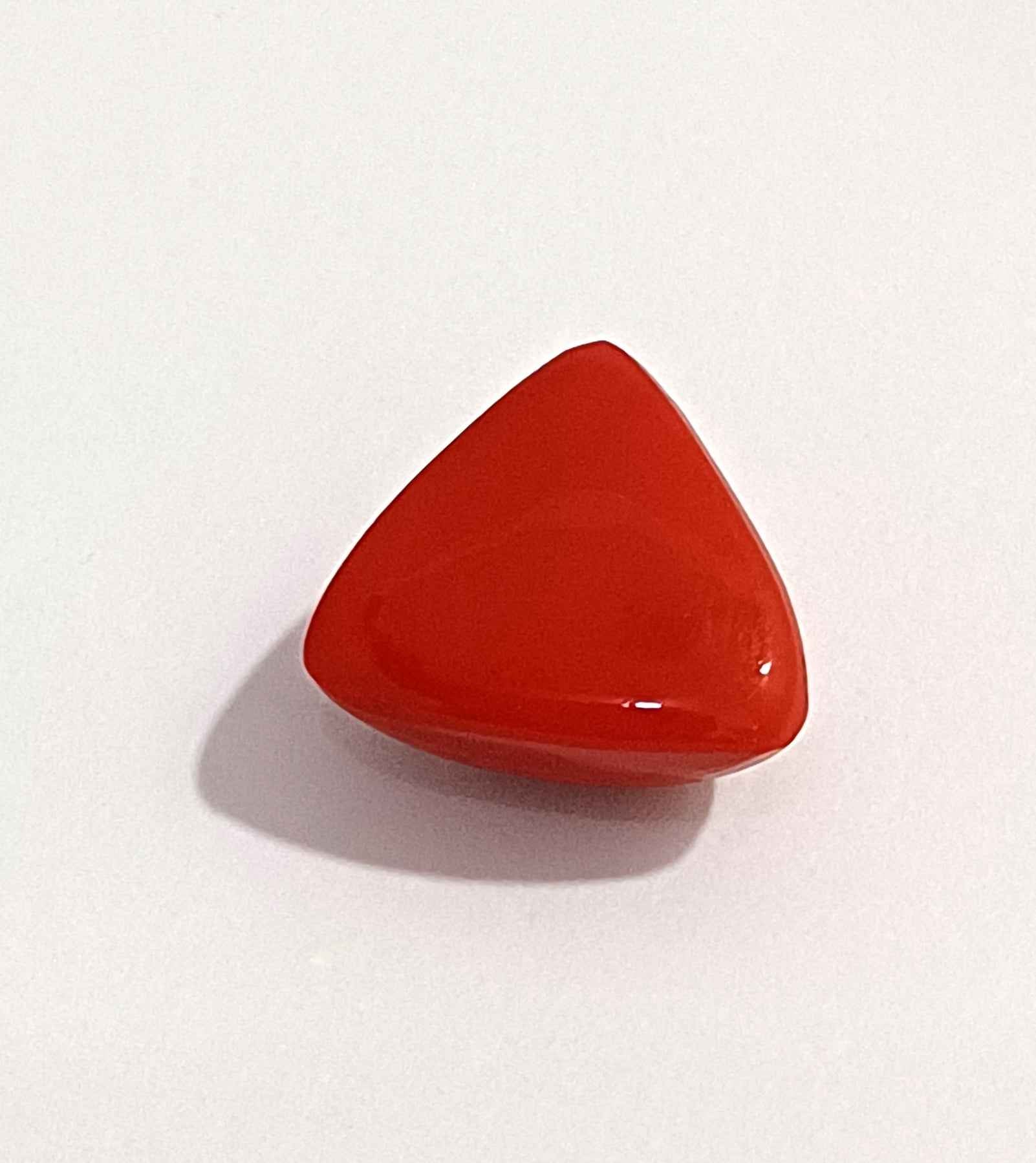 6.33 Cts Coral Natural Italian Gemstone Triangle Cabochon 12.2*12 MM CL17