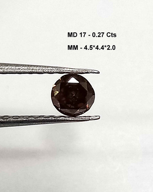 0.27 Cts Round Cut Natural Moissanite Diamond 4.5*4.4 MM MD17