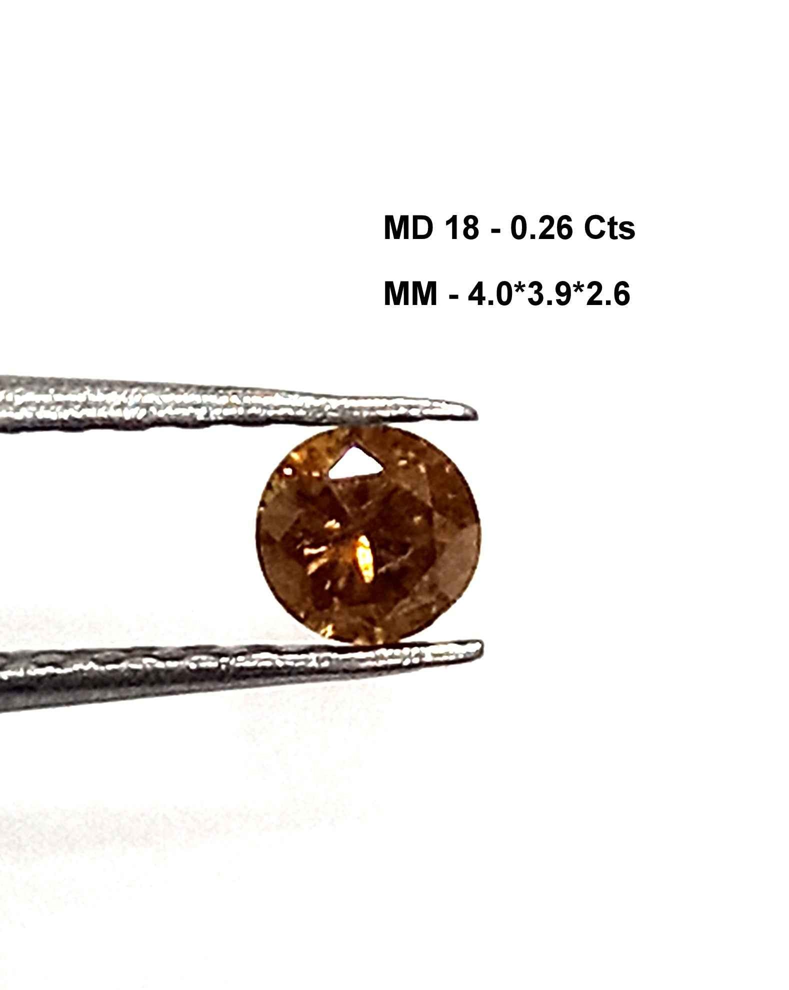 Natural Moissanite Diamond 0.26 Cts Round Cut 4*3.9 MM MD18