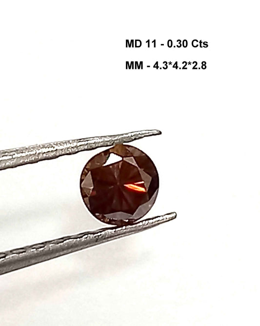 0.30 Cts Natural Moissanite Diamond Round Cut 4.3*4.2 MM MD11