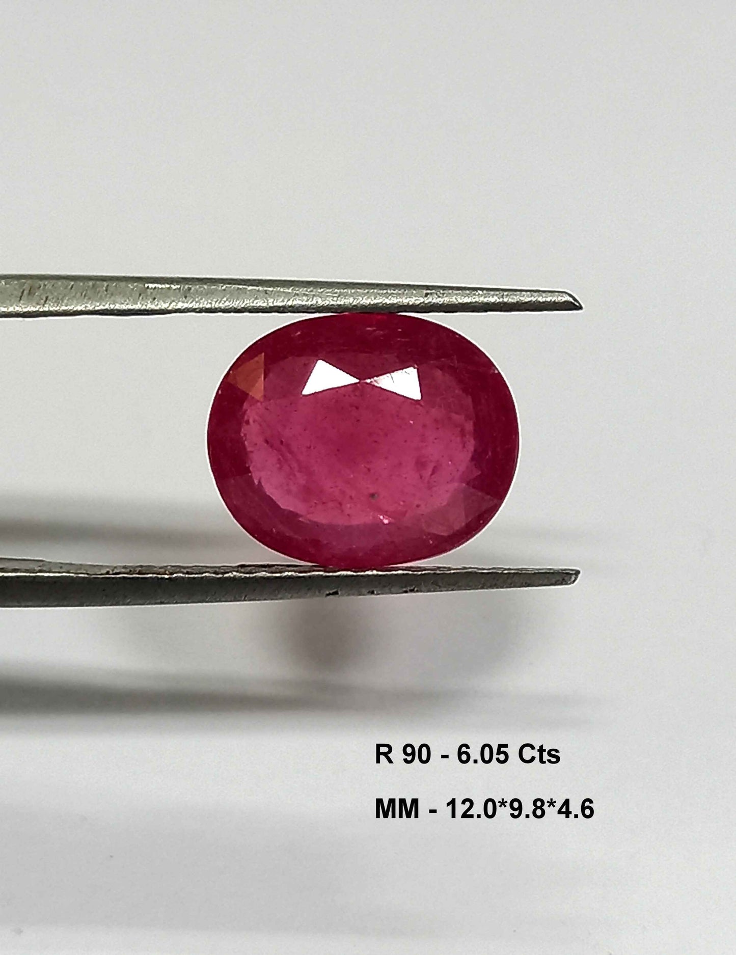 6.05 Cts Pink Ruby Natural Gemstone Oval Cut 12*9.8 MM R90