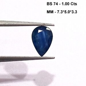 1.00 Cts Natural Burma Blue Sapphire 7.3*5 MM Pear Cut