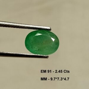2.45 Cts Natural Zambian Emerald Gemstone Oval Cut