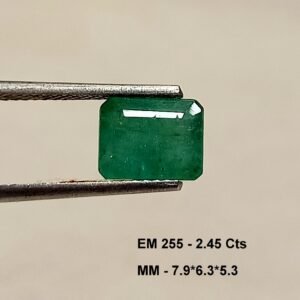 2.45 Cts Natural Zambian Emerald Gemstone Octagon Cut