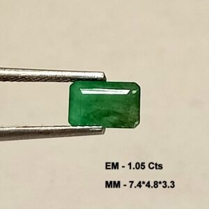 1.05 Cts Natural Zambian Emerald Gemstone Emerald Cut