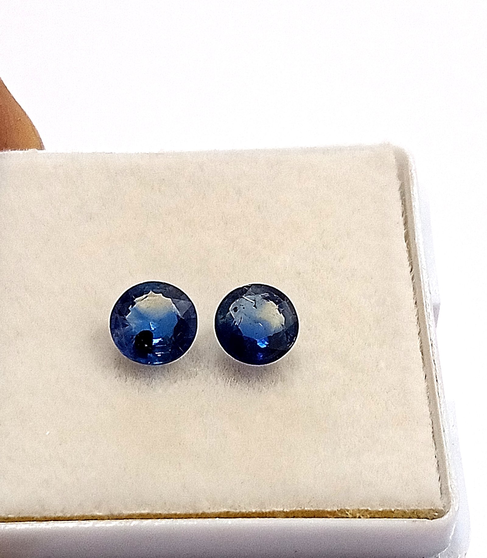 1.10 Cts 2 Pcs Kashmir Blue Sapphire Natural Gemstone Round Cut 5*5 MM KBS12 - Image 8
