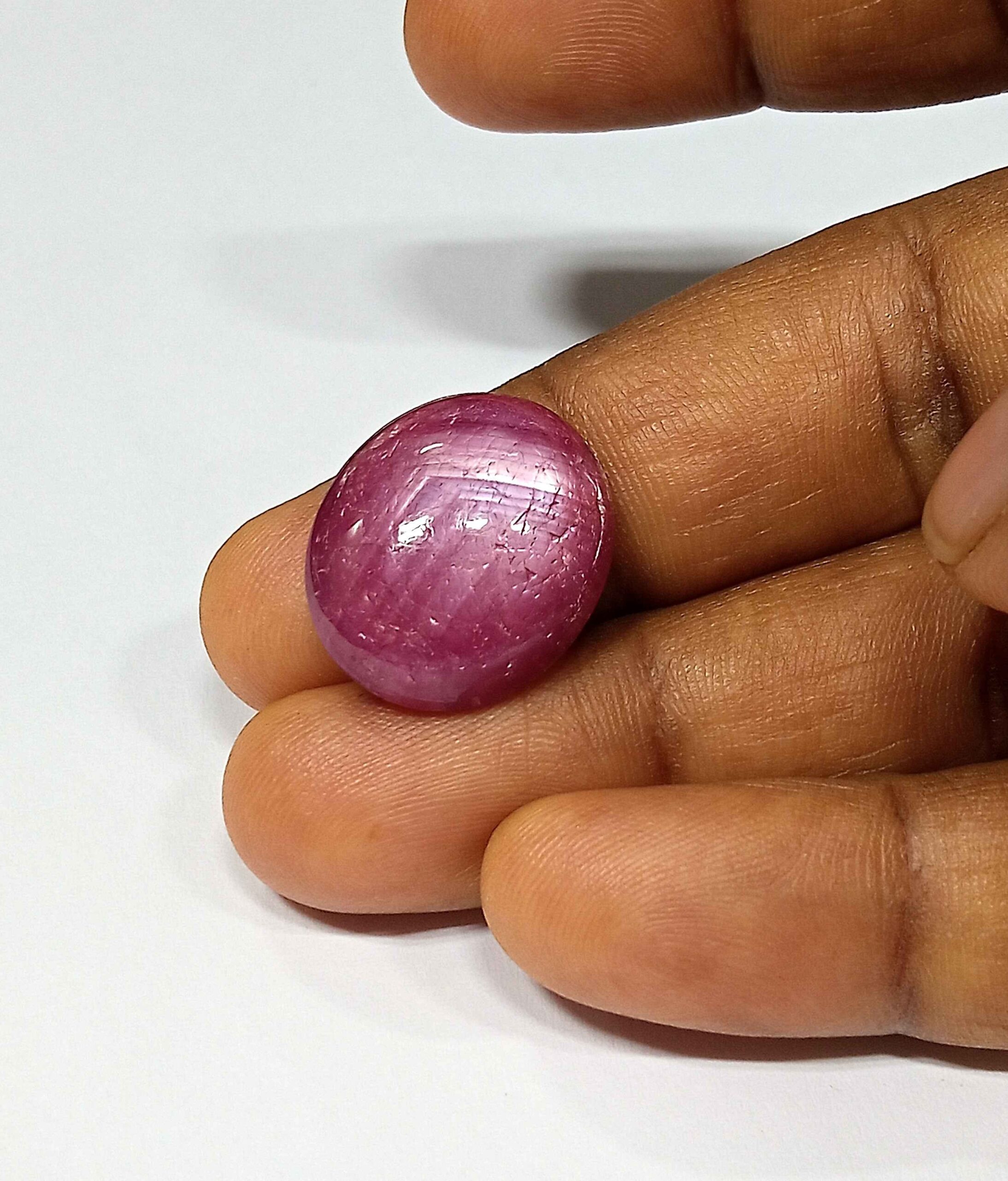 21.85 Cts Natural Myanmar Red Ruby Gemstone Oval Cabochon 18.9*16.2 MM R427