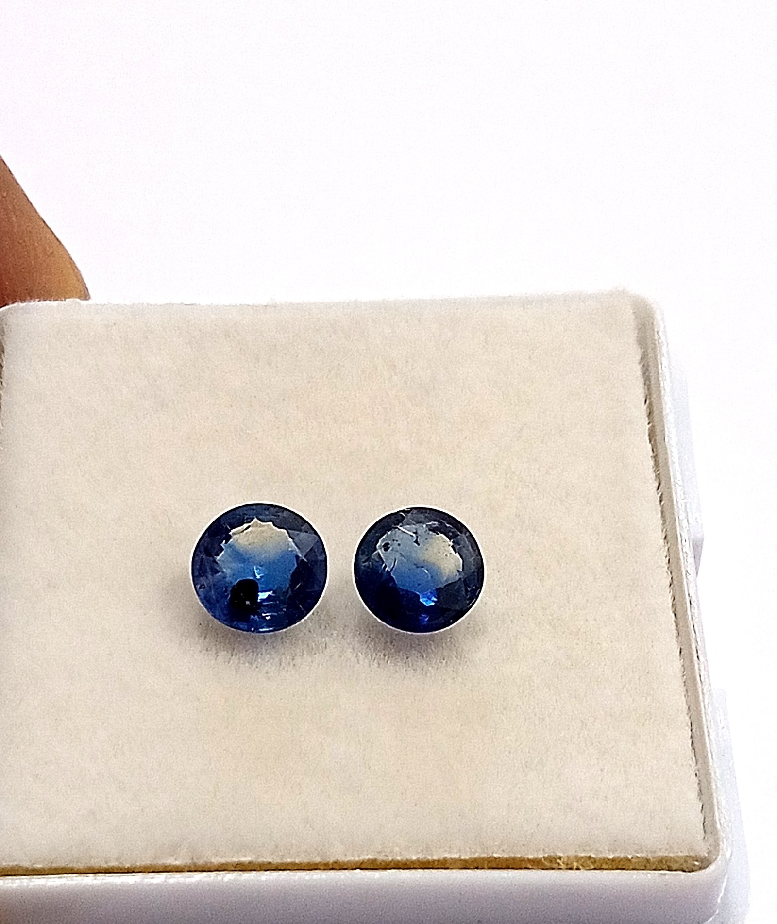 1.10 Cts 2 Pcs Kashmir Blue Sapphire Natural Gemstone Round Cut 5*5 MM KBS12 - Image 9