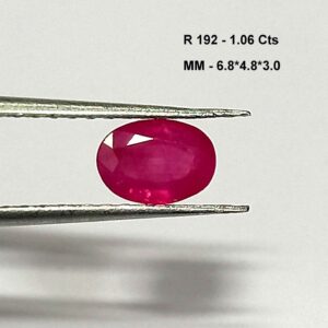 1.06 Cts Natural Burma Pink Ruby Gemstone Oval Cut 6.8*4.8 MM R192