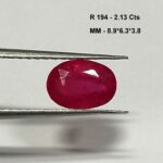 2.13 Cts Red Ruby Natural Burma Gemstone Oval Cut 8.9*6.3 MM R194
