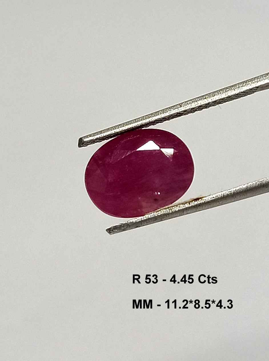 1_1a854318-91ae-4434-aba2-920b675dda79 4.45 Cts Natural Mozambique Red Ruby Gemstone Oval Cut 11.2*8.5 MM R53