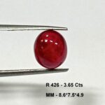 3.65 Cts Natural Myanmar Red Ruby Gemstone Oval Cabochon 8.6*7.5 MM R426