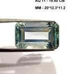 19.45 Cts Natural Brazil Aquamarine Gemstone Emerald Cut 20*12.3 MM AQ11 WATCH VIDEO
