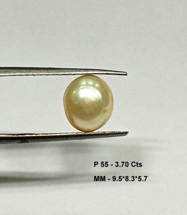 3.70 Cts Fresh Water Pearl Natural China Round Shape 9.5*8.3 MM P55