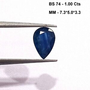 1.00 Cts Natural Burma Blue Sapphire Gemstone Pear Cut 7.3*5 MM BS74