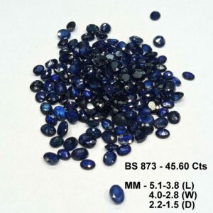 45.60 Cts 143 Pcs Natural Burma Blue Sapphire Gemstone Lot Oval Cut 5.1-3.8 MM WATCH VIDEO