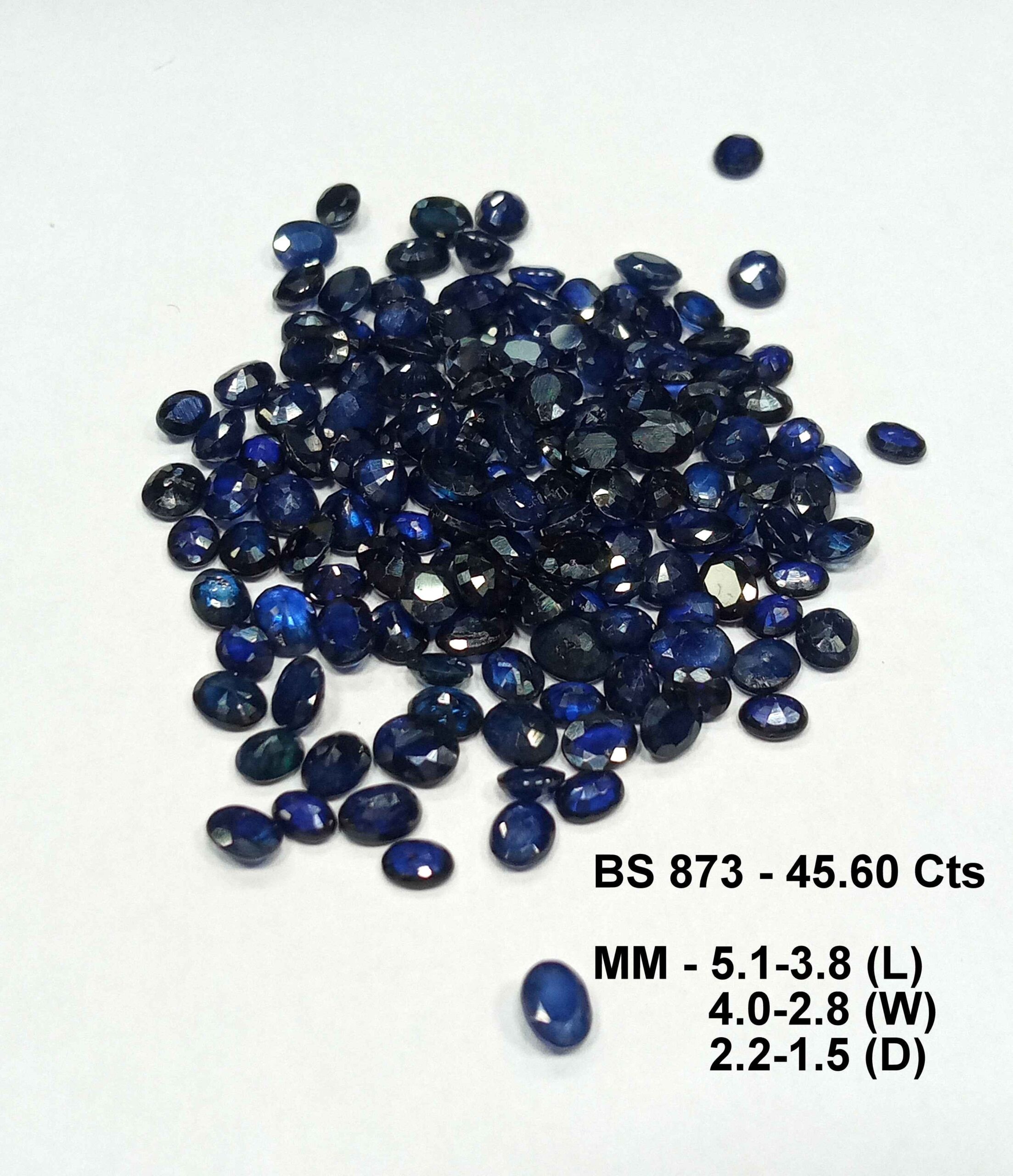 45.60 Cts 143 Pcs Natural Burma Blue Sapphire Gemstone Lot Oval Cut 5.1-3.8 MM WATCH VIDEO