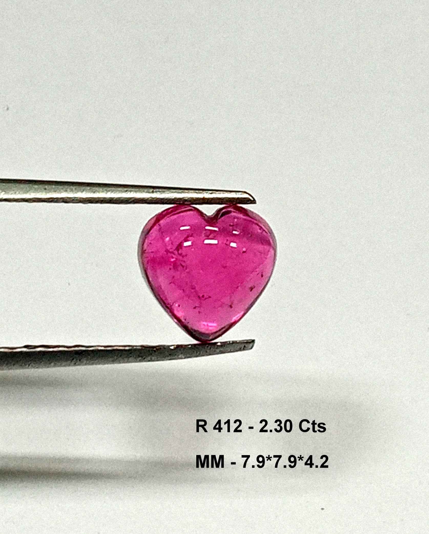 1_548183d9-3425-4bc3-978f-a8bc9e633ac9 2.30 Cts Certified Natural Sri Lanka Red Ruby Gemstone Heart Shape 7.9*7.9 MM R412