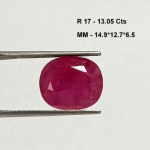 13.05 Cts Natural Mozambique Red Ruby Gemstone Oval Cut 14.9*12.7 MM R17 - Natural Mozambique Red Ruby