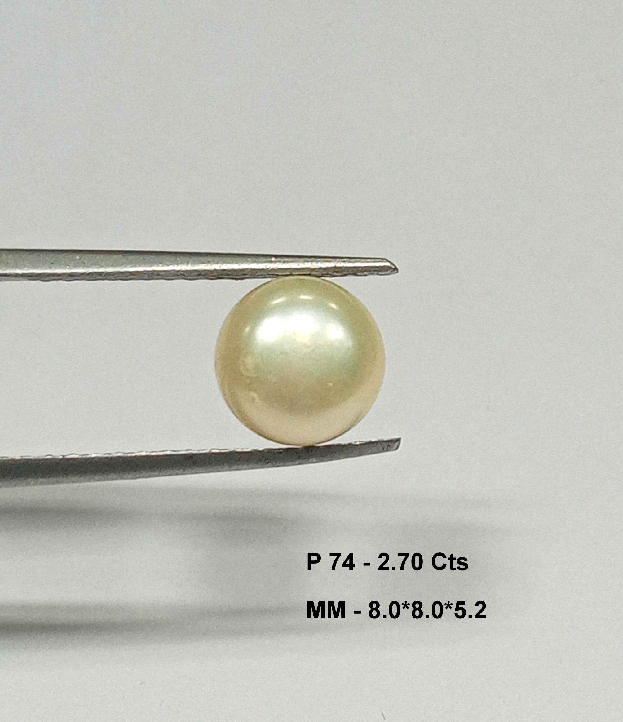 2.70 Cts Fresh Water Pearl Natural China Round Shape 8.0*8 MM P74