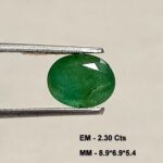 2.30 Cts Natural Zambian Emerald Gemstone Oval Cut 8.9*6.9 MM EM312