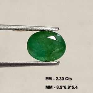 2.30 Cts Natural Zambian Emerald Gemstone Oval Cut 8.9*6.9 MM EM312