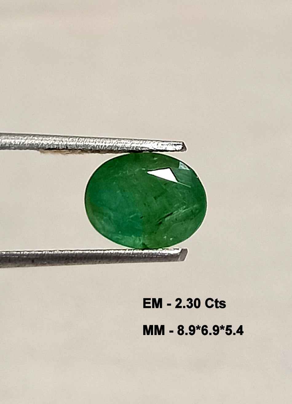 1_677c6b22-8692-40a4-a5ae-24040dc35619 2.30 Cts Natural Zambian Emerald Gemstone Oval Cut 8.9*6.9 MM EM312