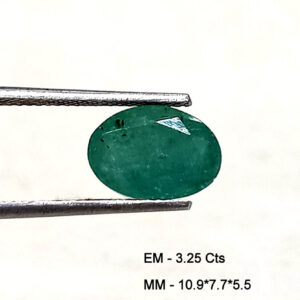 3.25 Cts Natural Zambian Emerald Gemstone Oval Cut 10.9*7.7 MM EM148 Natural Zambian Emerald