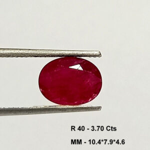 3.70 Cts Natural Mozambique Red Ruby Oval Cut 10.4*7.9 MM R40