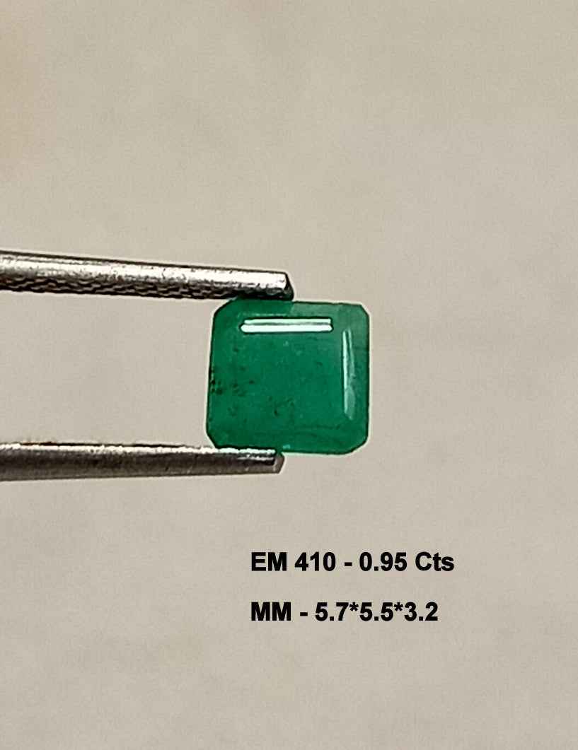 0.95 Cts Square Cut Natural Zambian Emerald Gemstone 5.7*5.5 MM EM410