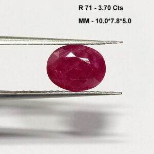 3.70 Cts Mozambique Red Ruby Oval Cut Gemstone 10*7.8 MM R71