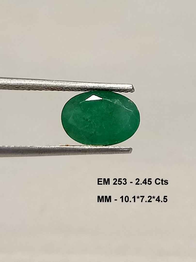 1_898566de-e71e-41c2-a30b-47b3b1de2a13 2.45 Cts Emerald Oval Cut Natural Zambian Gemstone 10.1*7.2 MM EM253