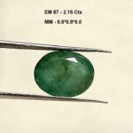 2.15 Cts Natural Zambian Emerald Gemstone Oval Cut 8.8*6.9 MM EM87