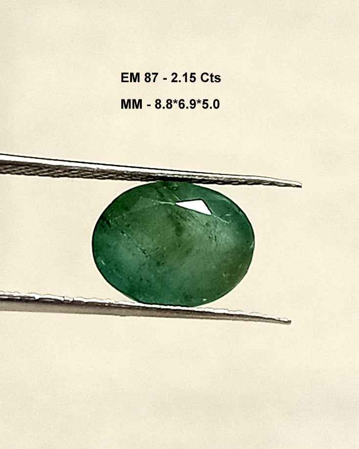 1_903b3f27-007b-41ad-8d8f-45b86e8a671e 2.15 Cts Natural Zambian Emerald Gemstone Oval Cut 8.8*6.9 MM EM87