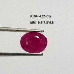4.25 Cts Natural Mozambique Pink Ruby Gemstone Oval Cut 9.9*7.8 MM R30