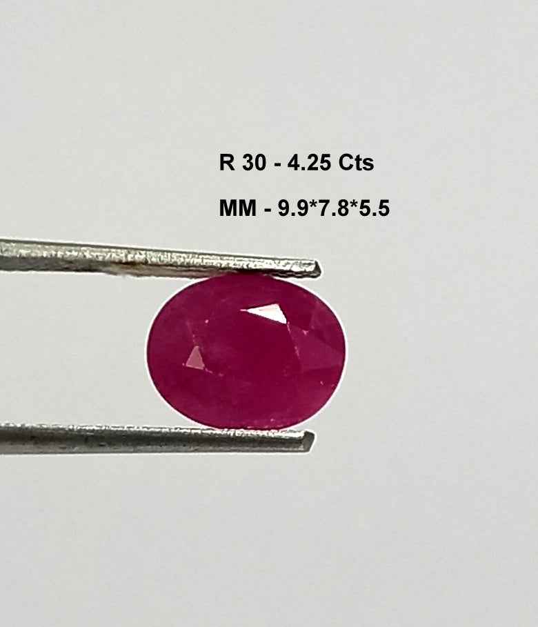 1_906916fc-4af5-4358-a695-f0a41f6ef46d 4.25 Cts Natural Mozambique Pink Ruby Gemstone Oval Cut 9.9*7.8 MM R30