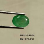 2.45 Cts Natural Zambian Emerald Gemstone Oval Cut 9.7*7.3 MM EM91