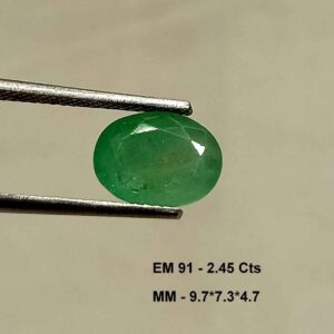 2.45 Cts Natural Zambian Emerald Gemstone Oval Cut 9.7*7.3 MM EM91