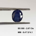 2.67 Cts Natural Australian Blue Sapphire Gemstone Oval Cut 9.4*7.5 MM BS580