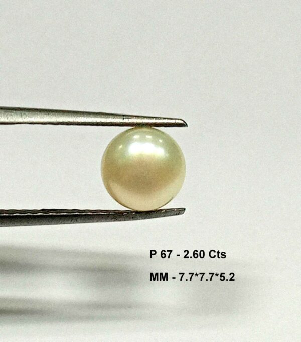 2.60 Cts Fresh Water Pearl Natural China Round Shape 7.7*7.7 MM P67