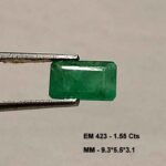 1.55 Cts Natural Zambian Emerald Gemstone Emerald Cut 9.3*5.5 MM EM423