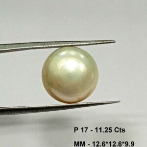 11.25 Cts Fresh Water Pearl China Natural Round Shape 12.6*12.6 MM P17