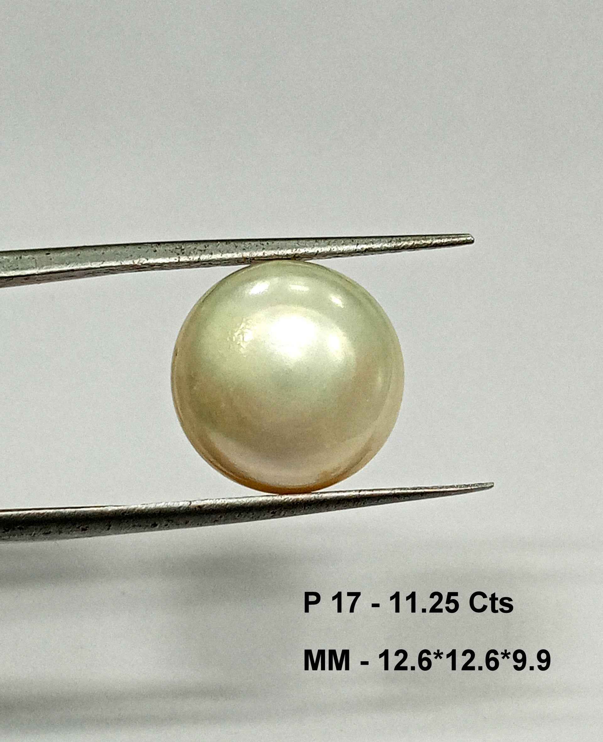 1_b2f5fcc4-3089-4108-9056-c6d49e8e645f 11.25 Cts Fresh Water Pearl China Natural Round Shape 12.6*12.6 MM P17